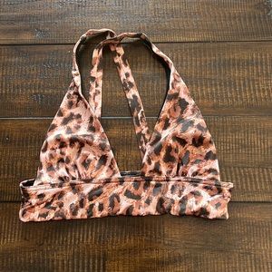 ASOS Leopard print bathing suit top.